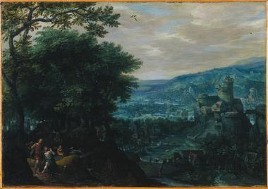 Gillis van Coninxloo Landscape with Venus and Adonis Germany oil painting art